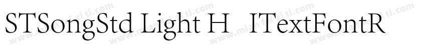STSongStd Light H   ITextFontReso字体转换